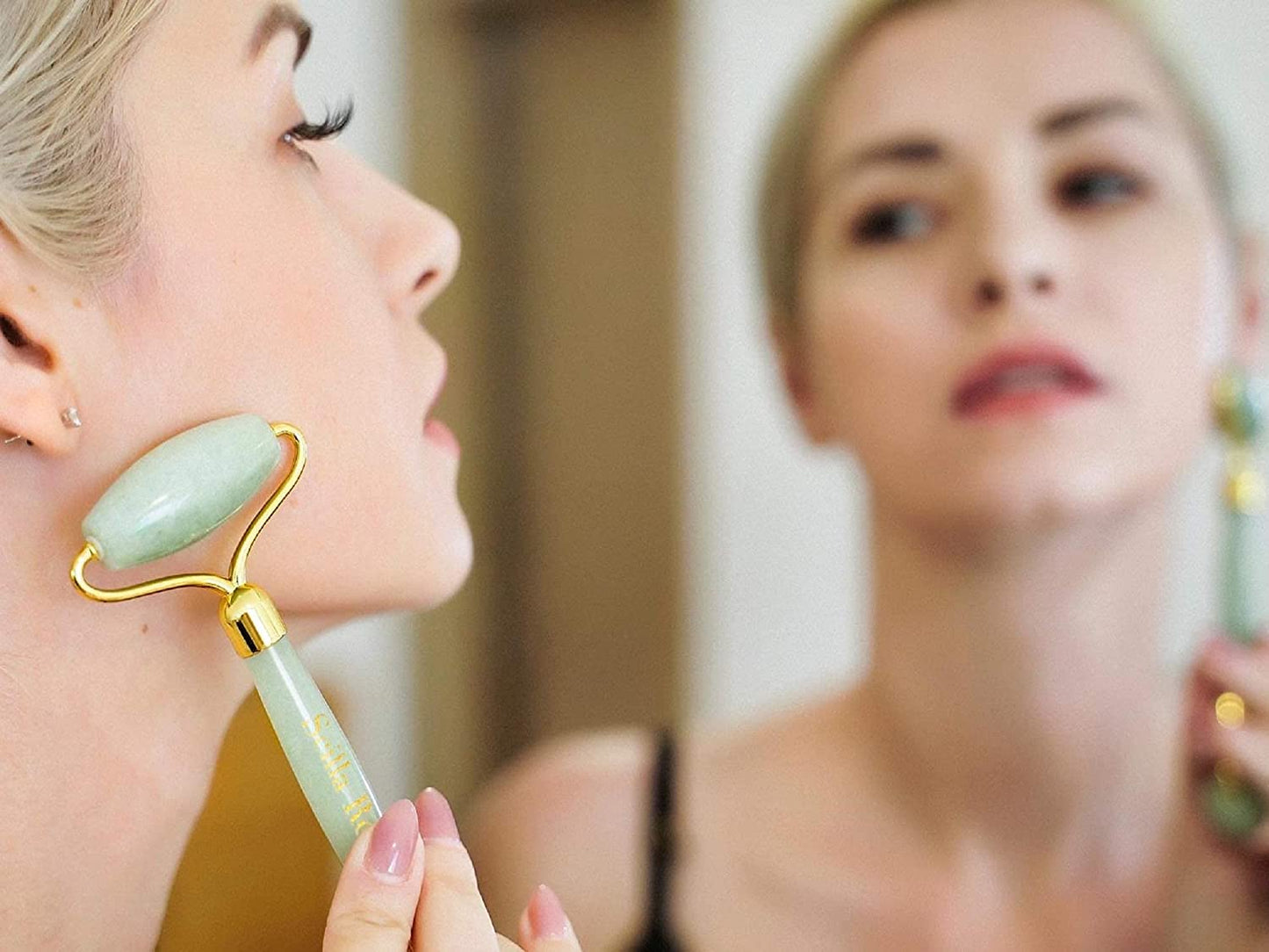 The Best Jade Roller Massaging Facial Roller, Superior and Natural for Facial Toning, Massage, Anti-Ageing, Skin Firming, Face Slimming. Lymphatic Drainage. Authentic & Genuine Beauty Tool Health & Beauty > Personal Care > Cosmetics > Cosmetic Tools > Skin Care Tools Scilla ROSE