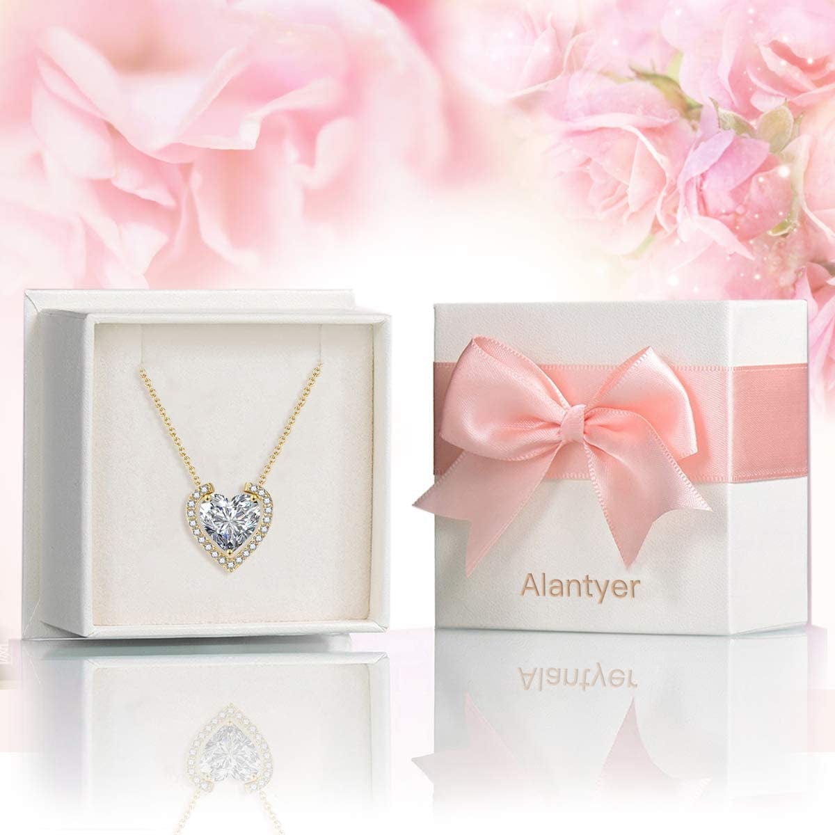 Dainty Necklace for Women 18K Gold Plated Women Necklace 5A Cubic Zirconia Necklace for Girls 18”Gift for Women Collection