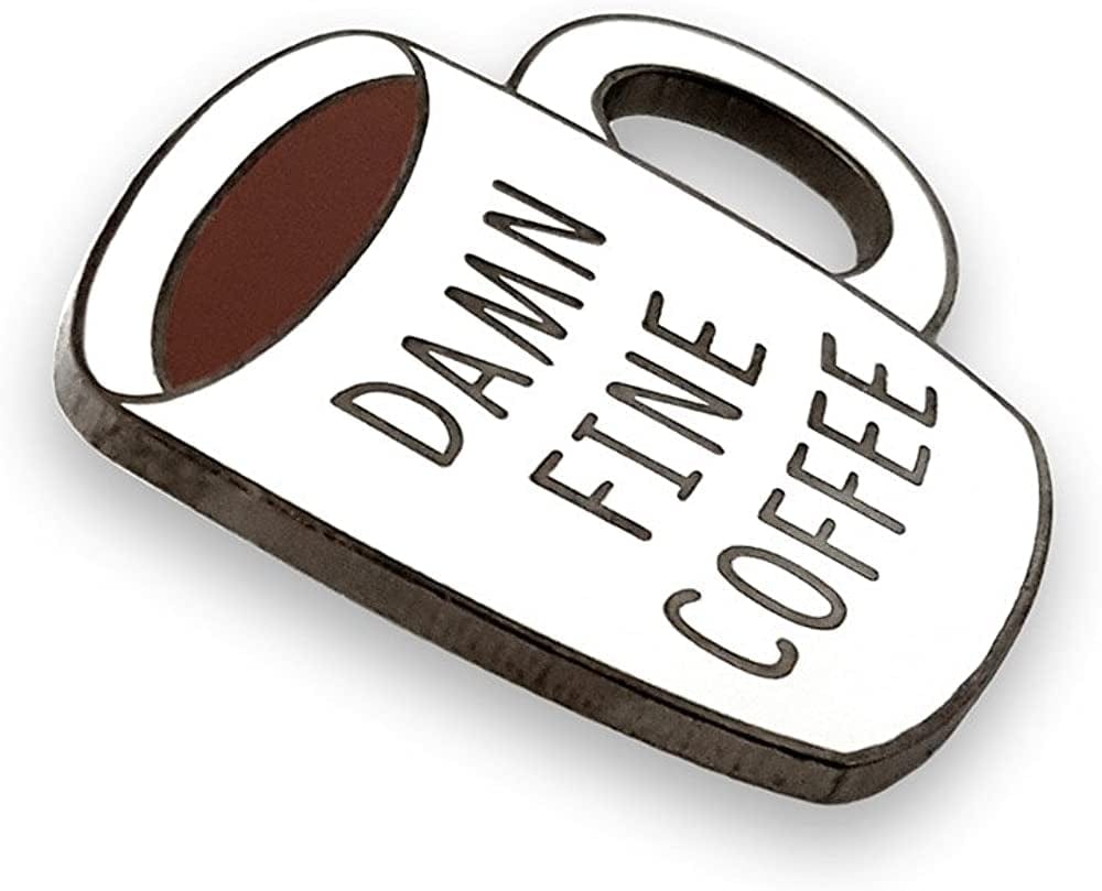 'Damn Fine Coffee' Enamel Lapel Pin