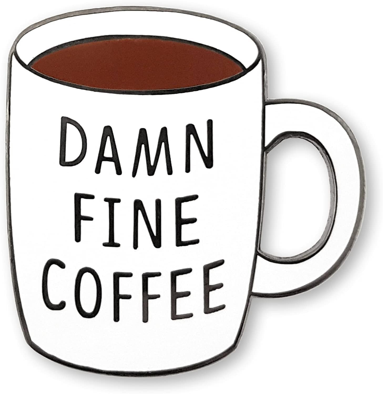 'Damn Fine Coffee' Enamel Lapel Pin
