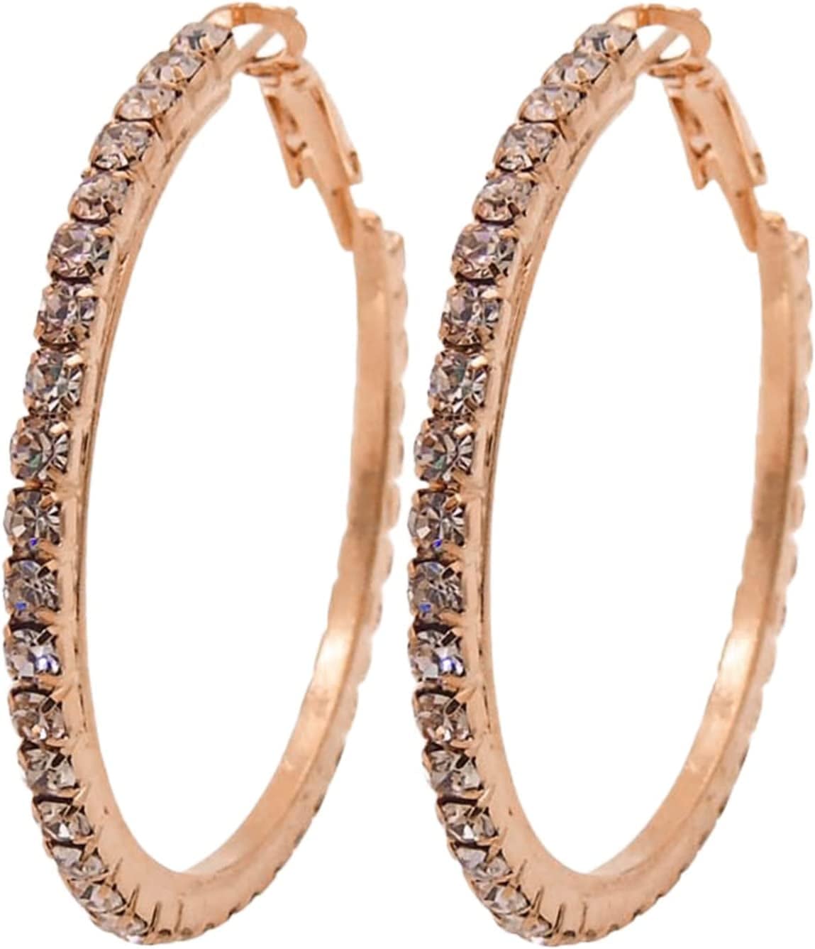 Dangle Earring Zircon Fashion Earrings S-Imple Exaggerated Gold for Ladies Unique Temperament Earrings Silver Cute Jewelry Gifts for Women Girls, Rose Gold Ta-rose Gold / One Size