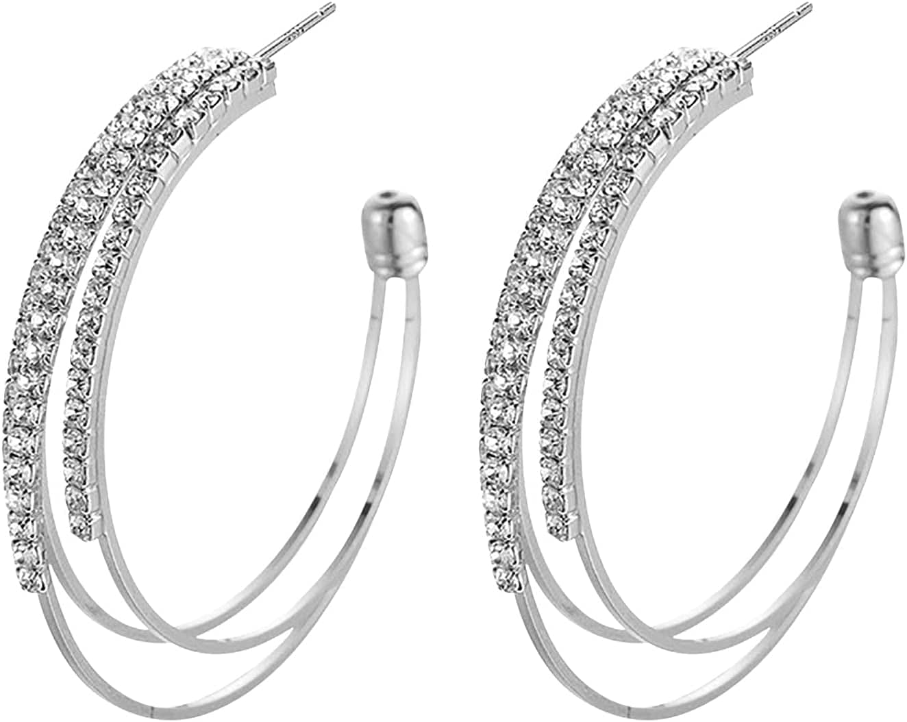 Dangle Earring Zircon Fashion Earrings S-Imple Exaggerated Gold for Ladies Unique Temperament Earrings Silver Cute Jewelry Gifts for Women Girls, Rose Gold a3 / onesize