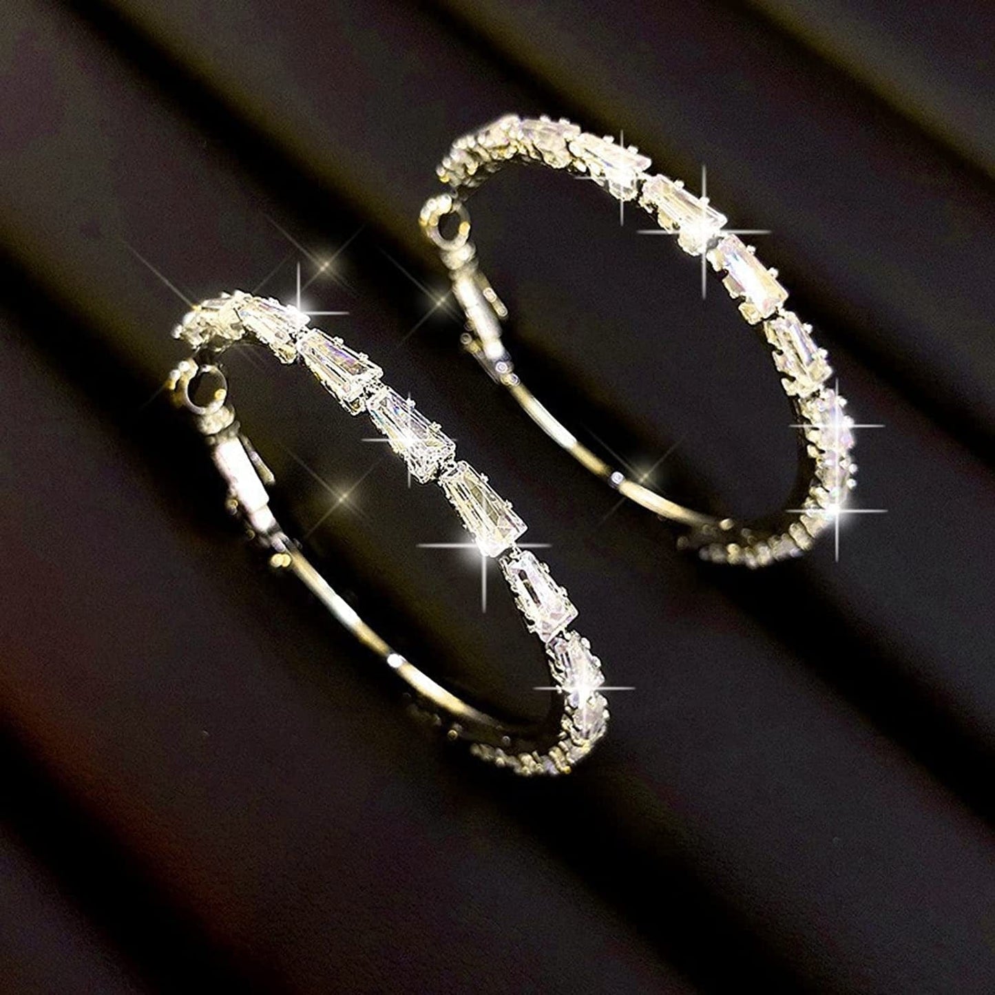 Dangle Earring Zircon Fashion Earrings S-Imple Exaggerated Gold for Ladies Unique Temperament Earrings Silver Cute Jewelry Gifts for Women Girls, Rose Gold Tb-gold / One Size