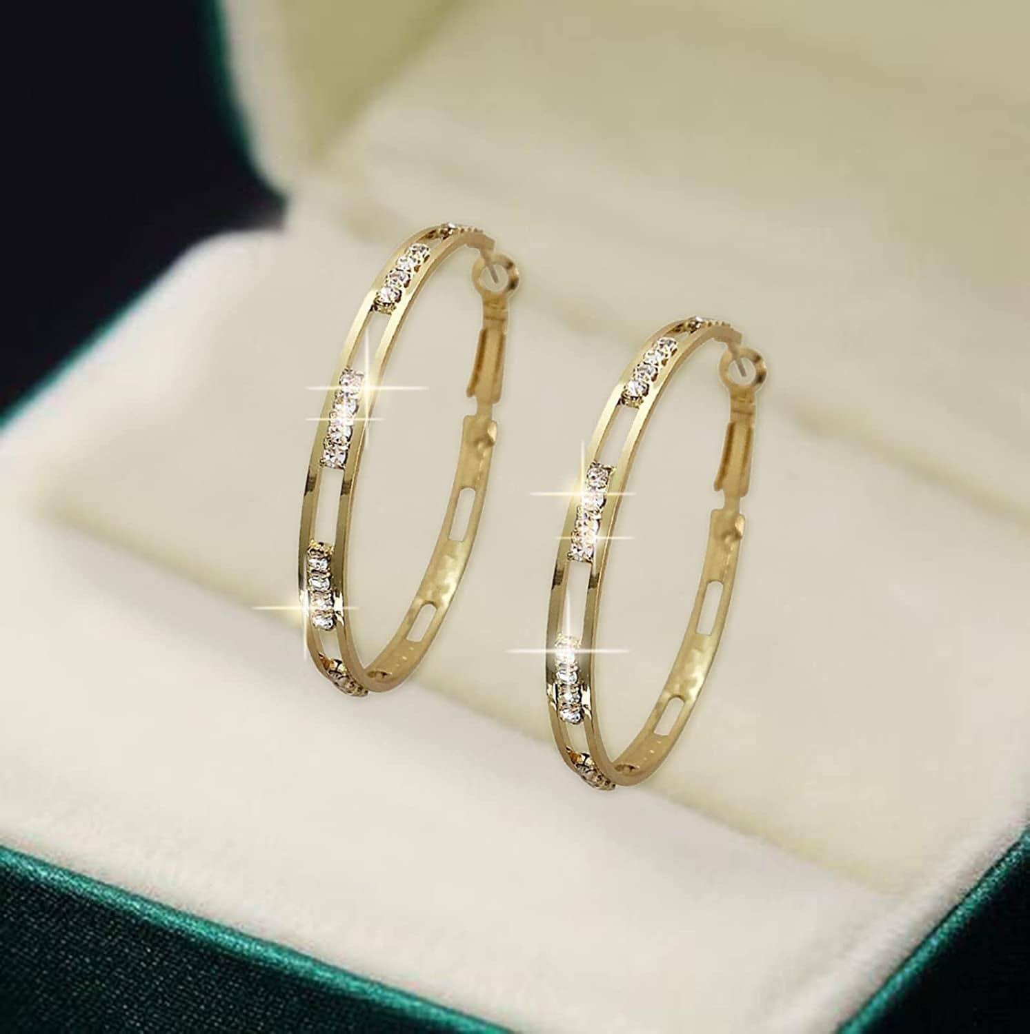 Dangle Earring Zircon Fashion Earrings S-Imple Exaggerated Gold for Ladies Unique Temperament Earrings Silver Cute Jewelry Gifts for Women Girls, Rose Gold Td-gold / One Size