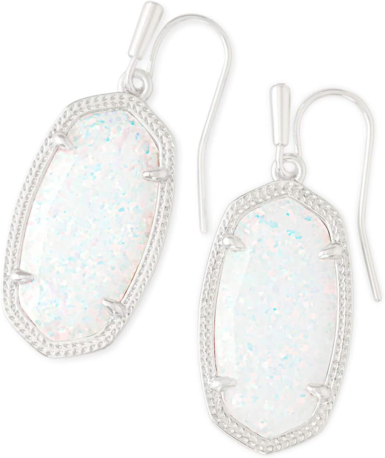 Dani Drop Earrings for Women, Fashion Jewelry RHODIUM - WHITE OPAL