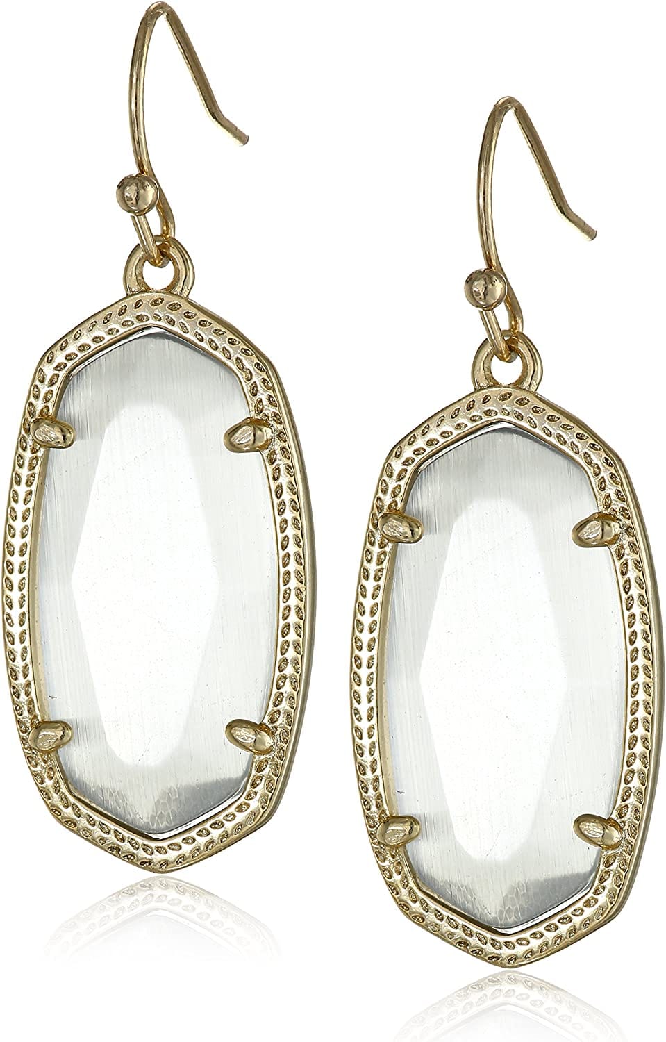Dani Drop Earrings for Women, Fashion Jewelry Slate Cat's Eye/Gold