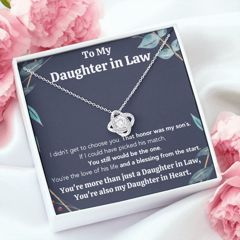 Daughter in Law Gifts Necklace from Mother in Law to My Bonus Daughter in Law Honor Pendant Jewelry with Message Card and Gift Box. Surprise Gift for Daughter in Law. Daughter in Law Gift (Standard Box, Honor Standard)