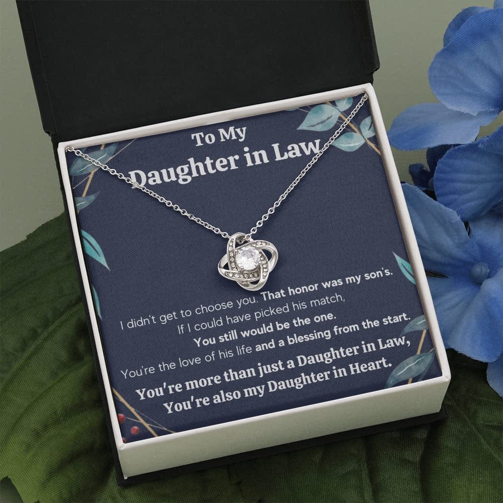Daughter in Law Gifts Necklace from Mother in Law to My Bonus Daughter in Law Honor Pendant Jewelry with Message Card and Gift Box. Surprise Gift for Daughter in Law. Daughter in Law Gift (Standard Box, Honor Standard)