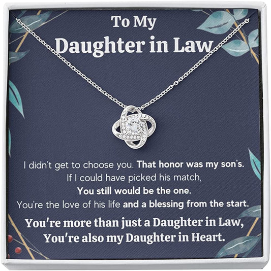 Daughter in Law Gifts Necklace from Mother in Law to My Bonus Daughter in Law Honor Pendant Jewelry with Message Card and Gift Box. Surprise Gift for Daughter in Law. Daughter in Law Gift (Standard Box, Honor Standard)