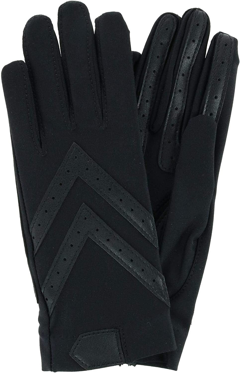 Isotoner Women'S Spandex Shortie Touchscreen Gloves Apparel & Accessories > Clothing Accessories > Gloves & Mittens isotoner Black Small-Medium