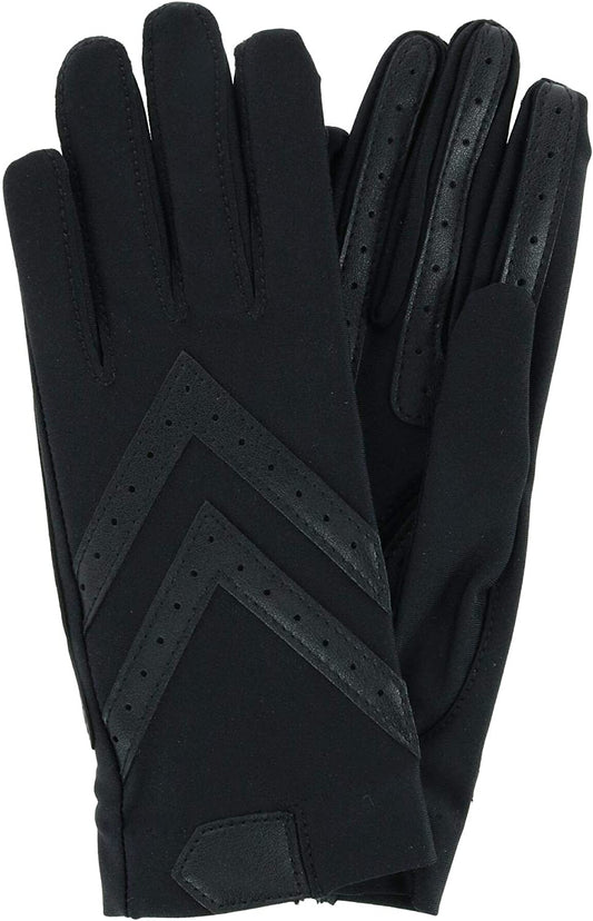 Isotoner Women'S Spandex Shortie Touchscreen Gloves Apparel & Accessories > Clothing Accessories > Gloves & Mittens isotoner Black Small-Medium