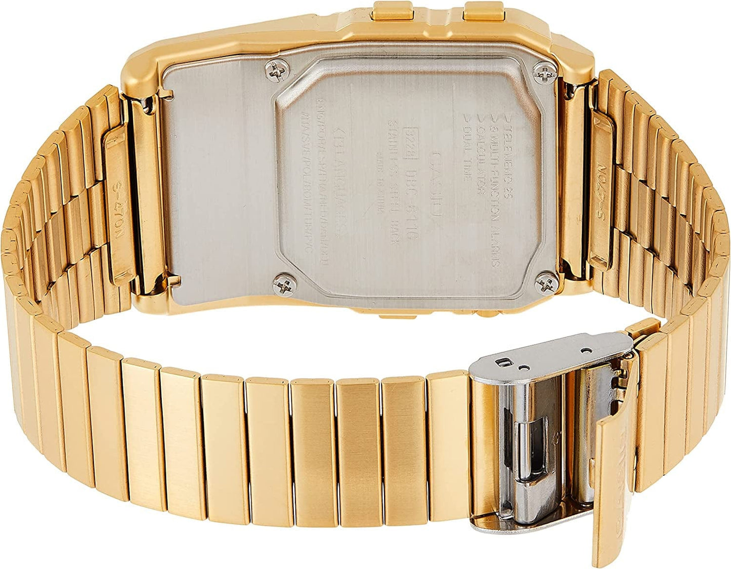 #DBC611G-1D Men'S Gold Tone 25 Memory Calculator Databank Watch