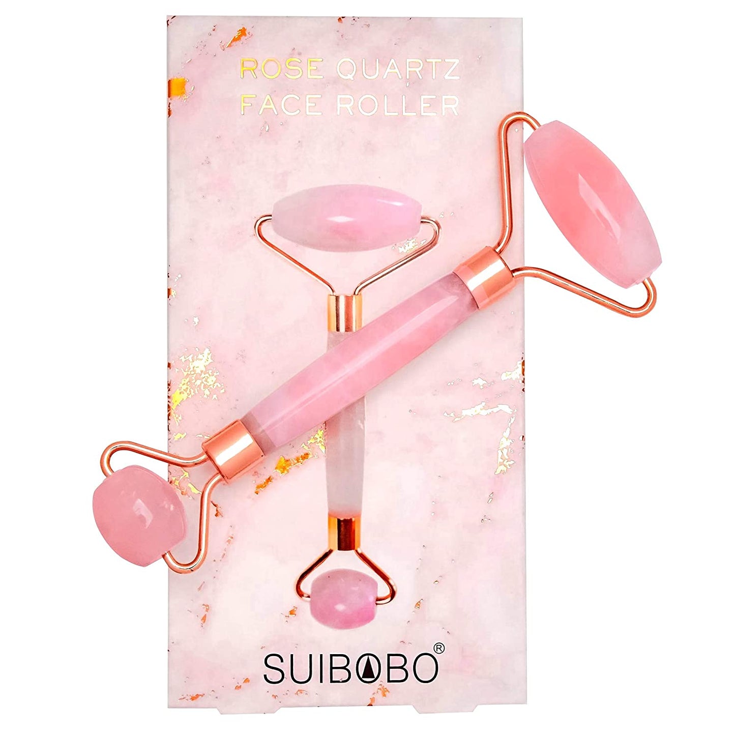Suibobo Skincare Beauty Pink Rose Quartz Real Crystal Gem Stone Marble Cuarzo Ice Cold Jade Facial Face Roller Massager Tool for Face and Eye Puffiness Wrinkle Health & Beauty > Personal Care > Cosmetics > Cosmetic Tools > Skin Care Tools SUIBOBO