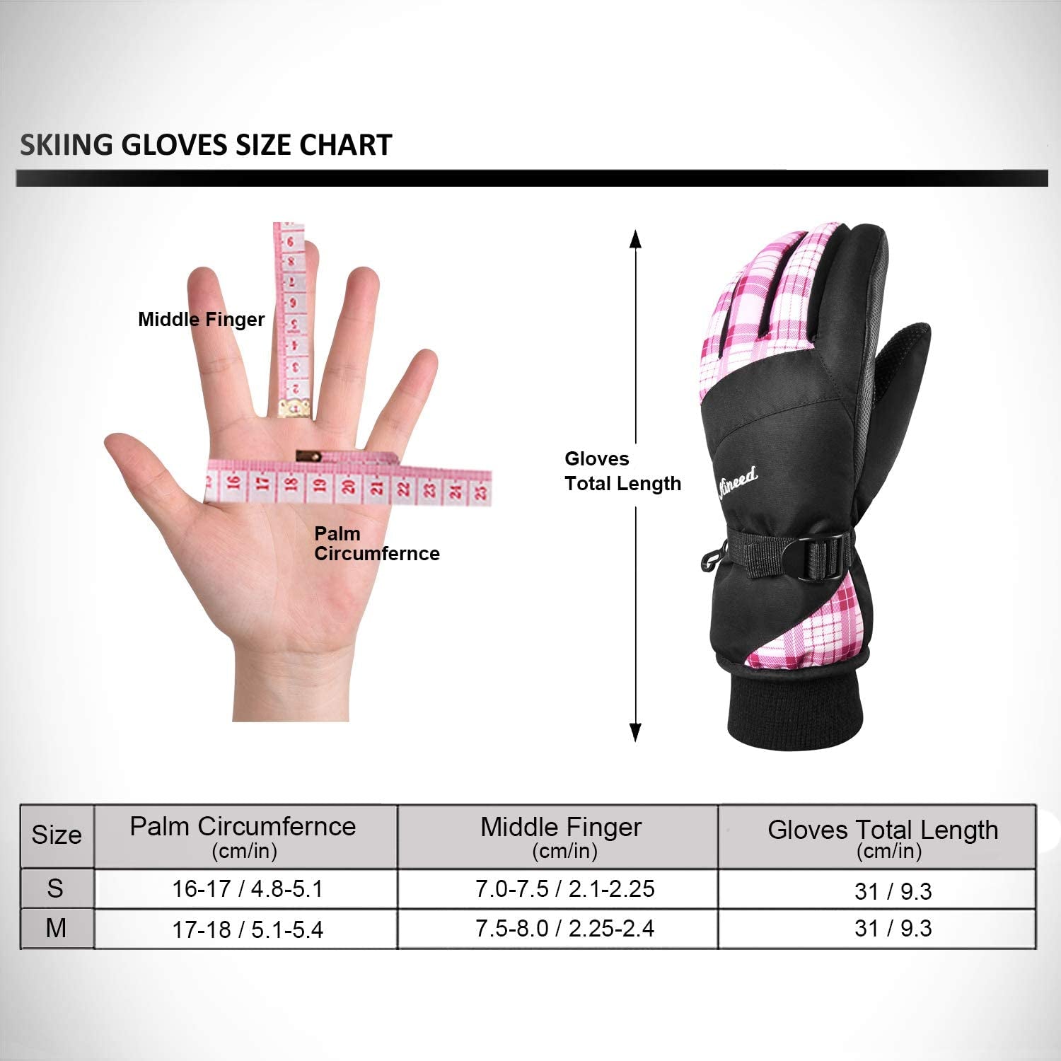 KINEED Waterproof Ski Gloves Touchscreen 3M Thinsulate Winter Warm Snow Gloves for Women Youth Apparel & Accessories > Clothing Accessories > Gloves & Mittens KINEED