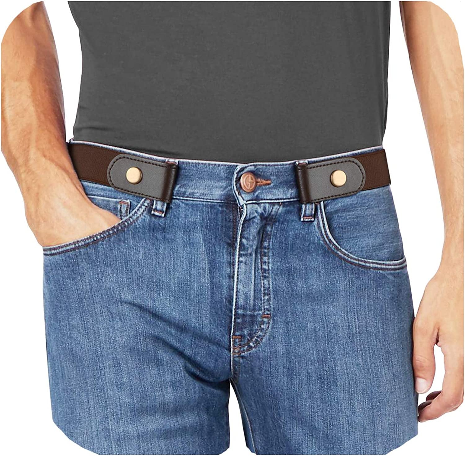 No Buckle Stretch No Show Belt for Men 1.38 Inches Wide, Buckless Invisible Elastic Belt for Jeans Pants by WHIPPY Apparel & Accessories > Clothing Accessories > Belts WHIPPY 5-coffee S: Suit Pant Size 30-48 Inches