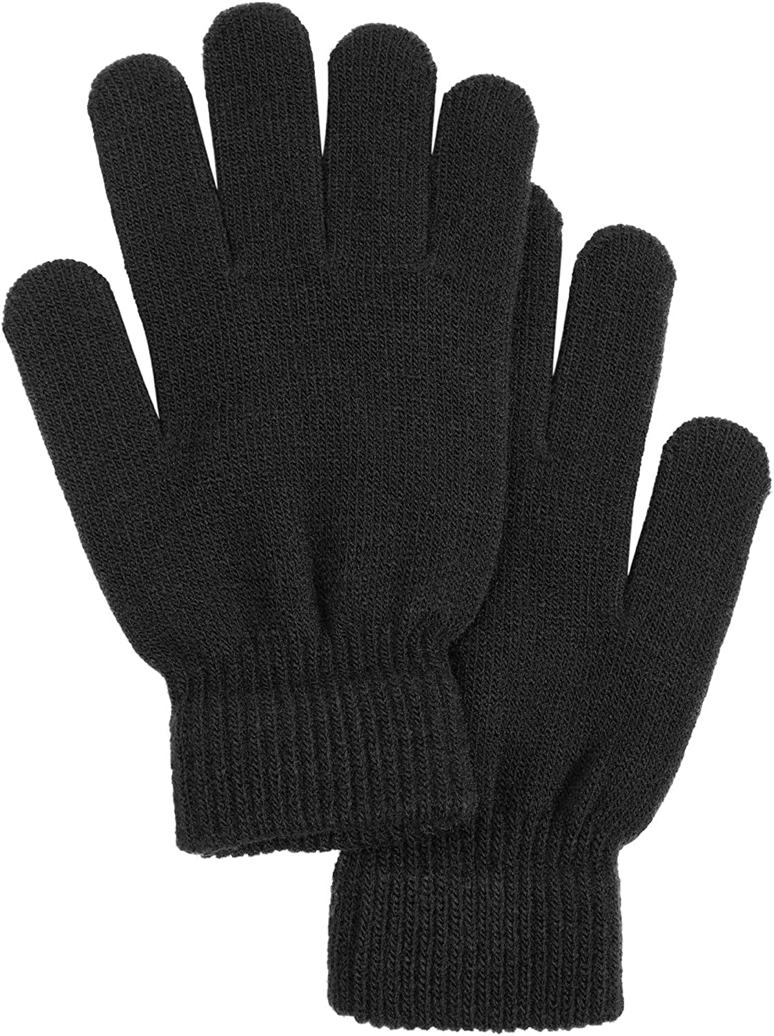 Simplicity Men/Women Winter Classic Solid Colored Knit Gloves Apparel & Accessories > Clothing Accessories > Gloves & Mittens Simplicity 38_black