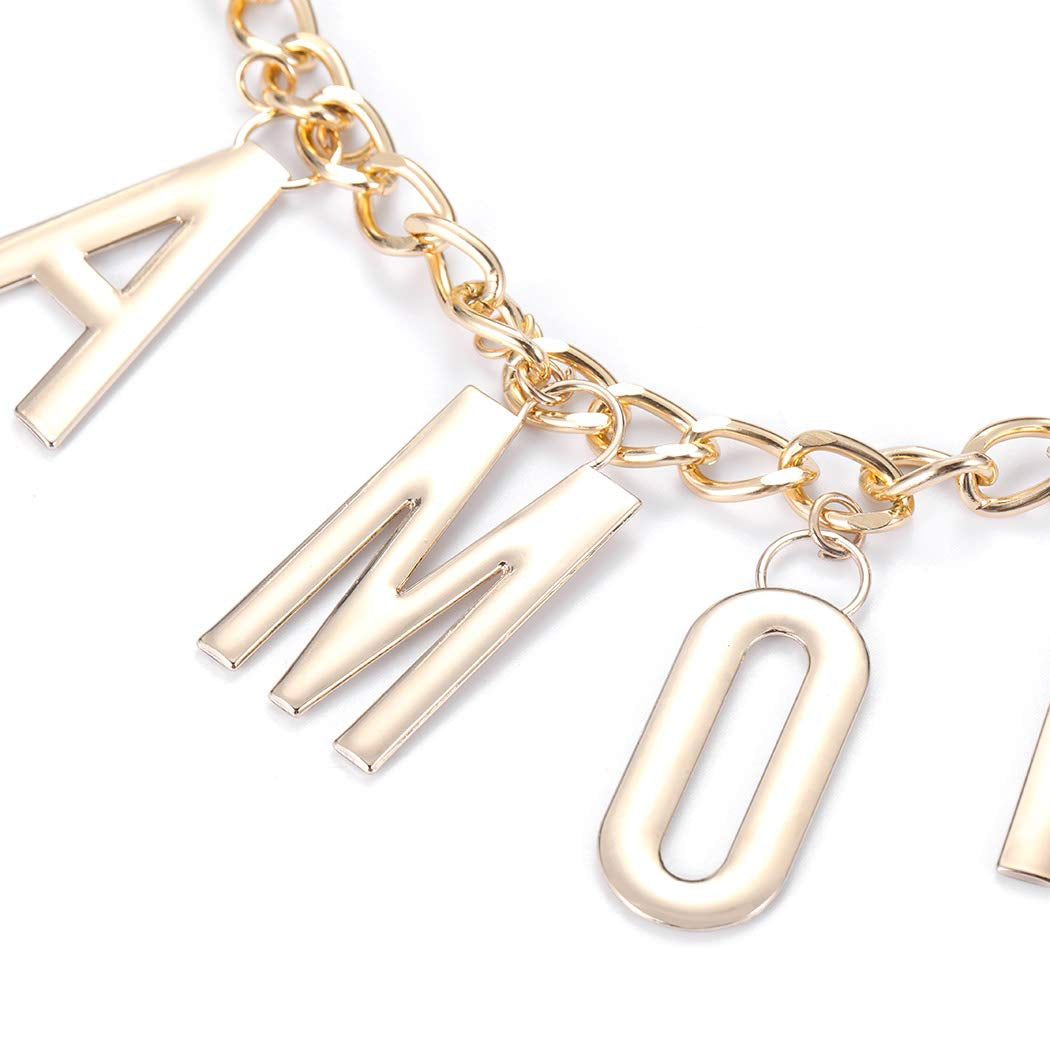 Nicute Layered Body Chain Letters Belly Waist Chains Gold Fashion Beach Body Jewelry for Women and Girls Apparel & Accessories > Jewelry > Body Jewelry Nicute
