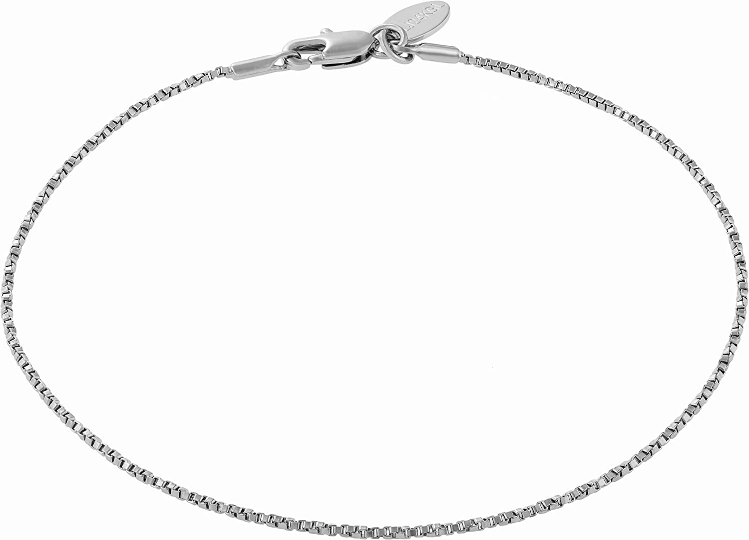 LIFETIME JEWELRY Twisted Box Chain Anklet for Women and Men 24K Real Gold Plated Apparel & Accessories > Jewelry > Anklets Lifetime Products Group White Gold 11.0 Inches