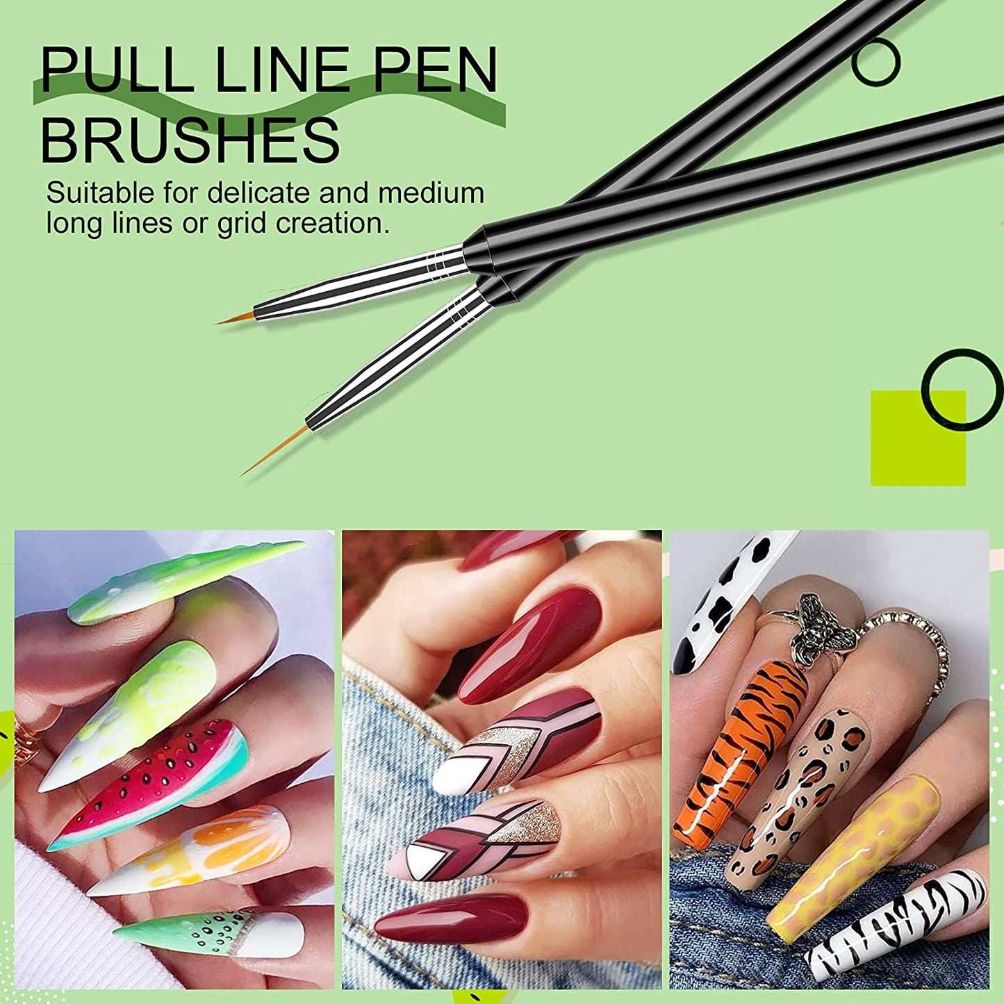 Saviland Nail Art Brushes Set - 6Pcs Double-End Nail Art Brushes Kit Professional Nail Art Tools Kit with Painting Dotting Line Pen for Gel Polish Nail Design Nail Carving French Nails Health & Beauty > Personal Care > Cosmetics > Cosmetic Tools > Nail Tools SAVILAND