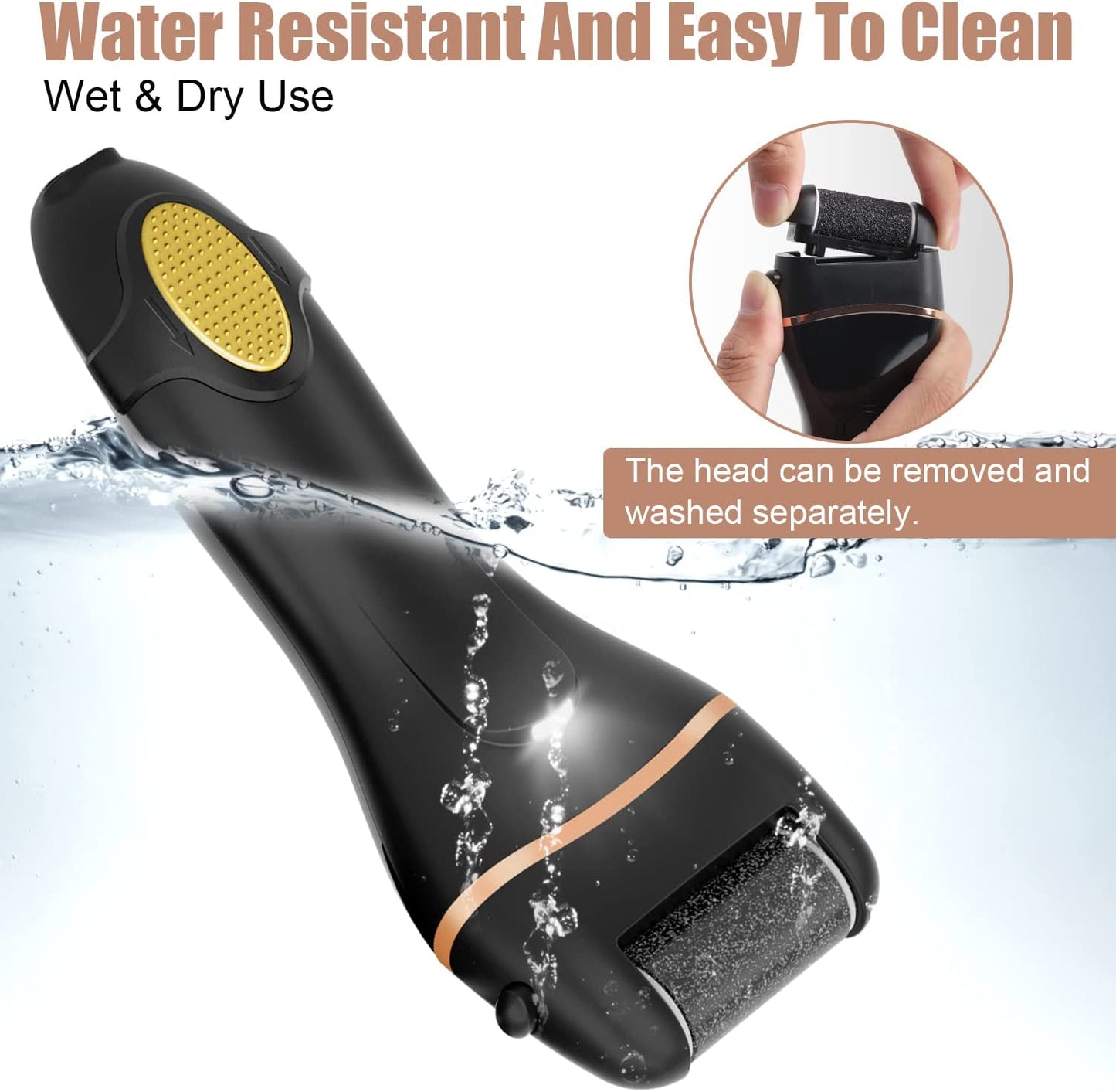Electric Foot File Callus Remover for Feet, Rechargeable Pedicure Kit Foot Care with 3 Speed, Callus Remover Kit with 3 Roller Heads, Battery LCD Display for Remove Cracked Heels Calluses&Hard Skin Health & Beauty > Personal Care > Foot Care AdamPark