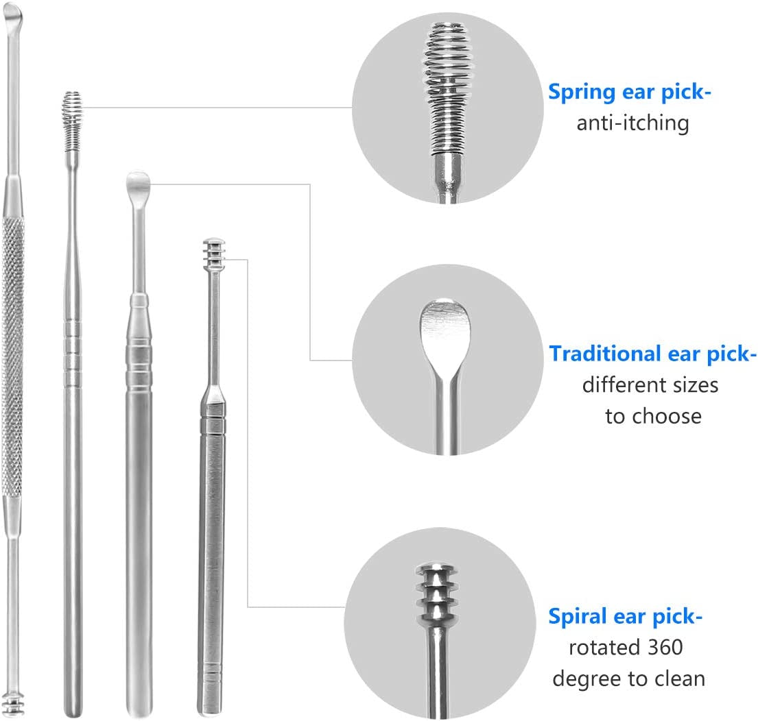 Vamotto Pimple Popper Tool Kit -10 Pcs Blackhead Remover Comedone Extractor Kit Blemish Remover for Acne Removal Kit for Whitehead Popping Zit Removing for Nose Face Tools with a Leather Bag Health & Beauty > Personal Care > Cosmetics > Cosmetic Tools > Skin Care Tools Boolink