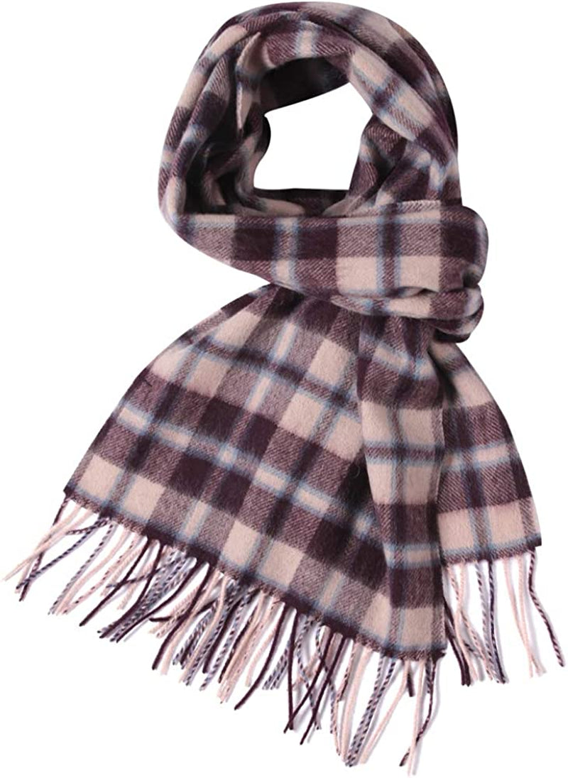 WAMSOFT 100% Pure Wool Scarf, Thick Long Plaid Scarf Winter Tartan Scarves for Men Women… Apparel & Accessories > Clothing Accessories > Scarves & Shawls WAMSOFT Brick Red Plaid X1