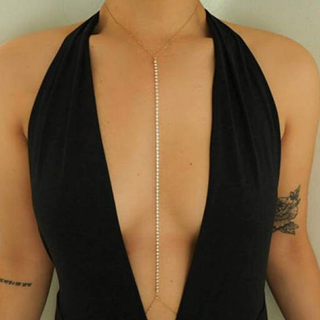 Blindery Sexy Body Chains Silver Rhinestone Belly Waist Chain Beach Body Jewelry Party Body Accessory for Women and Girls Apparel & Accessories > Jewelry > Body Jewelry Blindery Gold