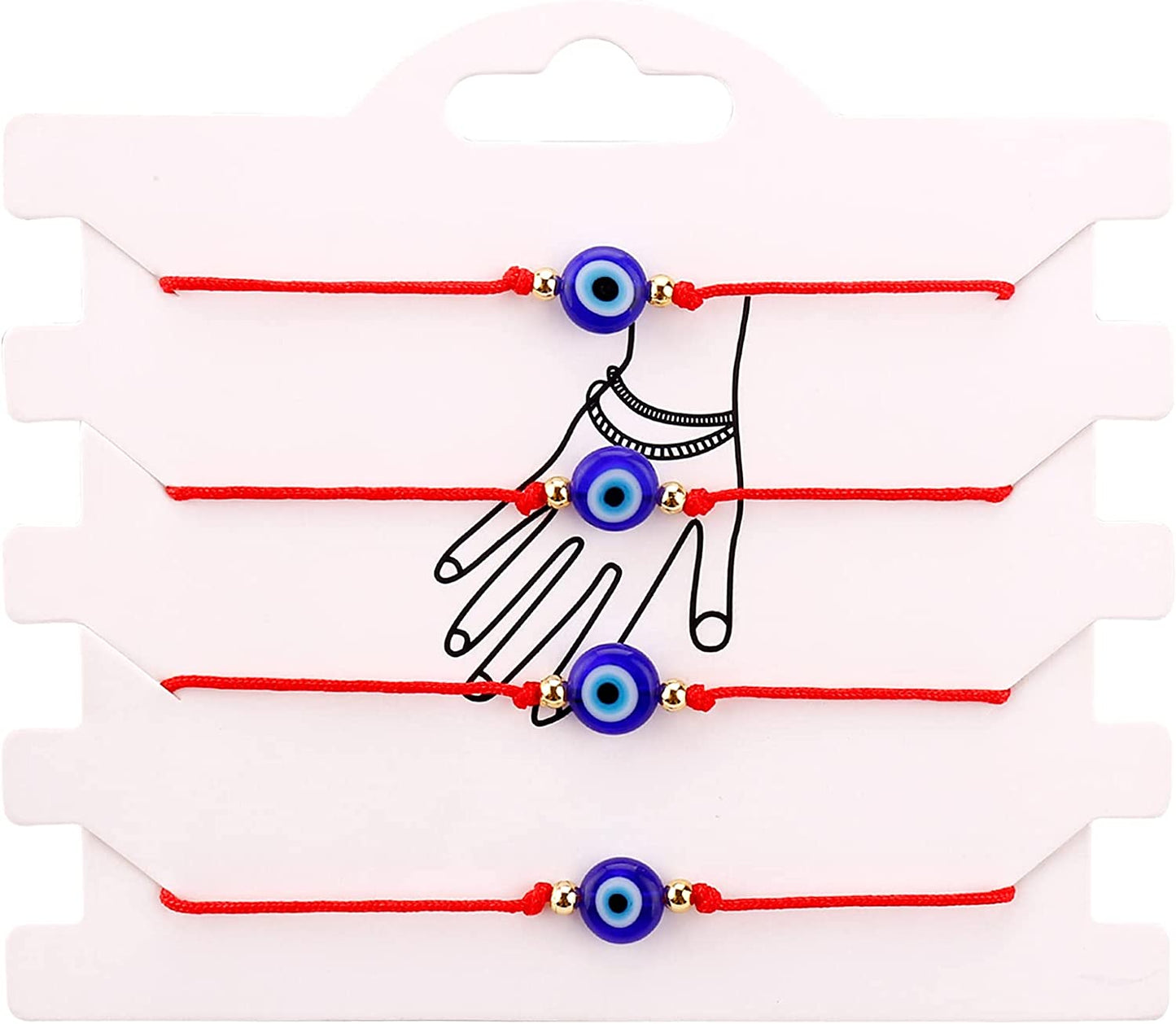Hand Made 12Pcs Evil Eye Bracelets Pack Bulk Set Women Men Evil Eye Anklet Jewelry Protection Braclet Black Red String Boys&Girls Apparel & Accessories > Jewelry > Anklets SUMMER LOVE
