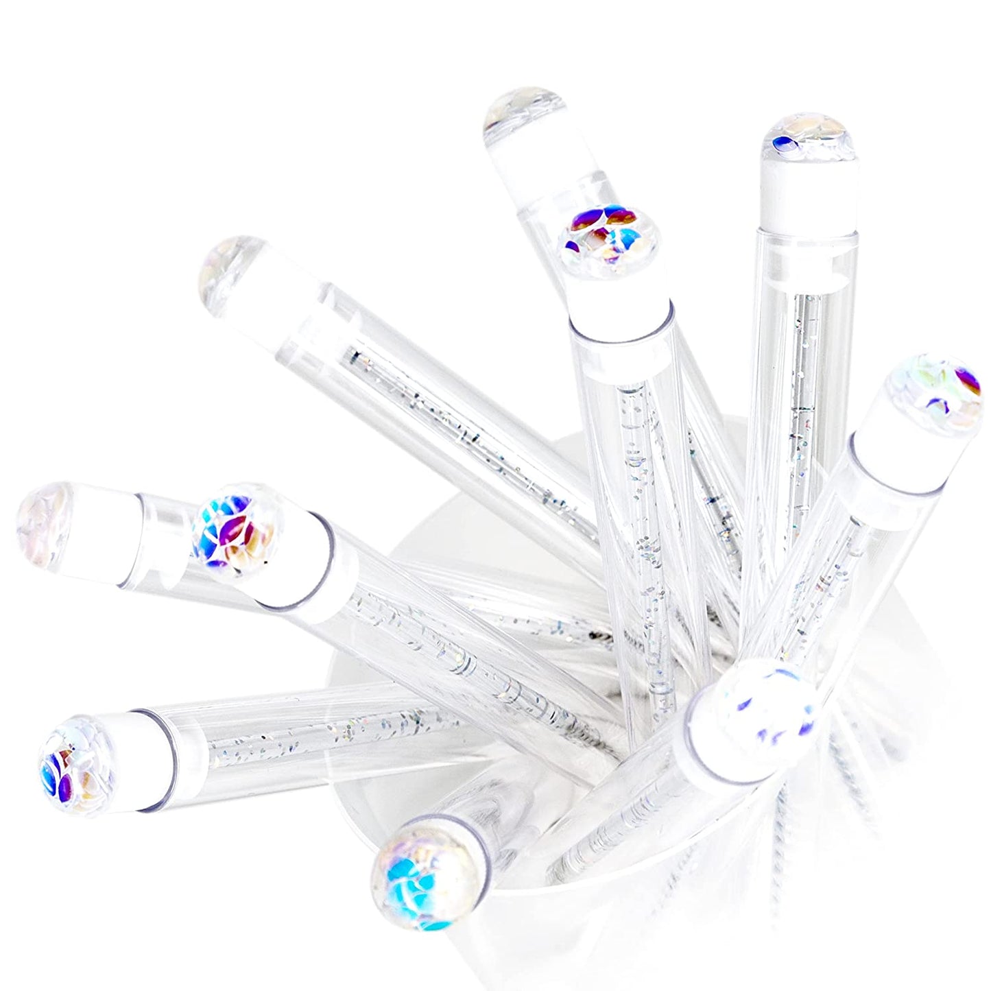 I-Laesh 50 Pcs Lash Brush Eyelash Brushes for Eyelash Extensions Spoolies Cleaning Mascara Wands Tube Diamond Disposable Makeup Tool Applicator Set Sanitary Extension Supplies (Assorted Color) Health & Beauty > Personal Care > Cosmetics > Cosmetic Tools > Makeup Tools i-laesh Leaf White Blue 20 PCS