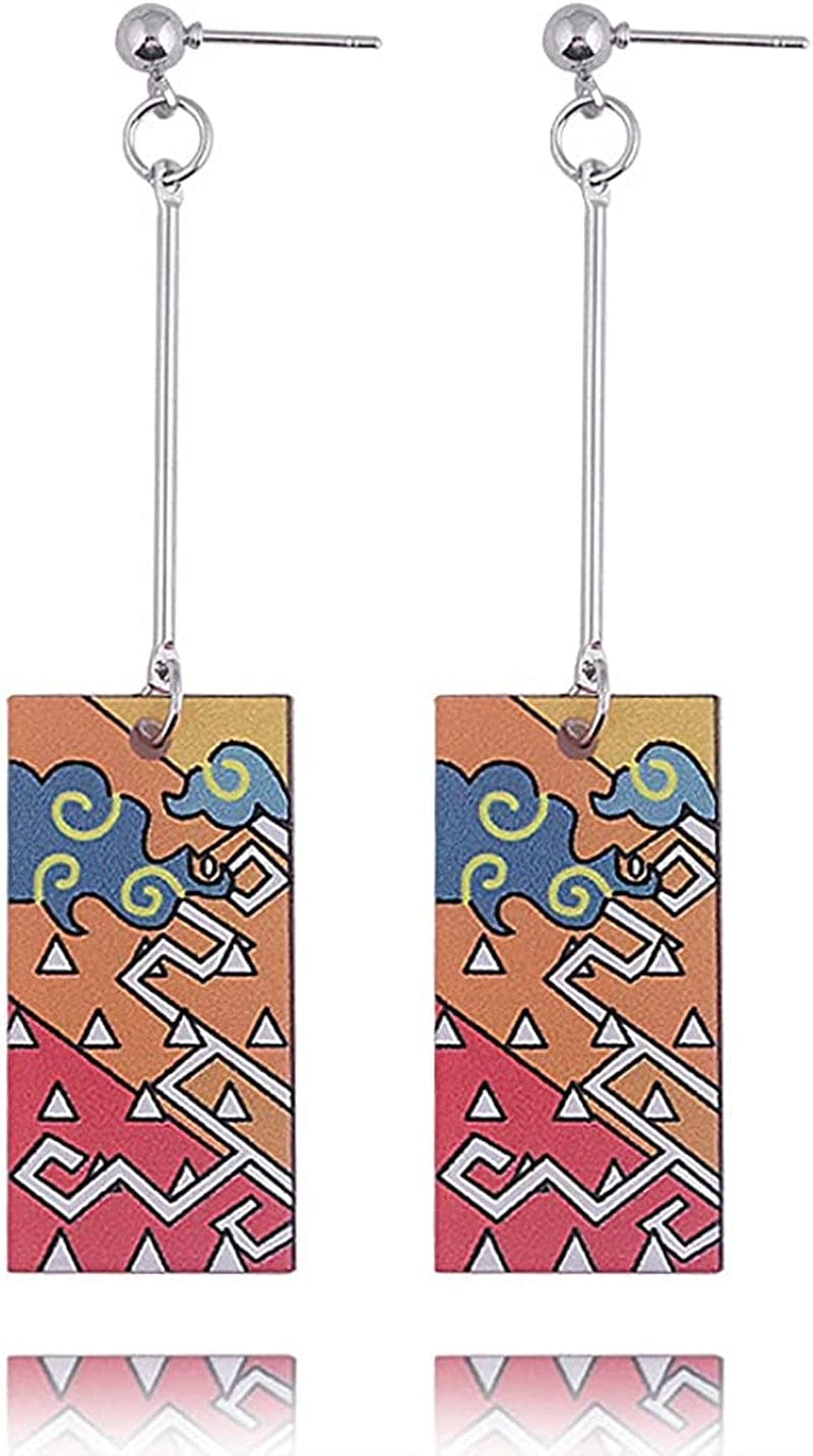 Demon Slayer : Kimetsu No Yaiba Fashion Novelty Koyoharu Gotōge Dangle Earrings Anime Manga Series Sun Breathing Kagura Earrings Nezuko Kamado Zenitsu Agatsuma Inosuke Hashibira Tomioka Giyuu Earrings