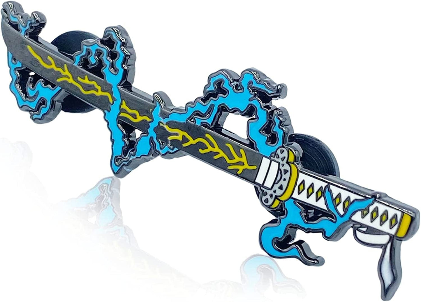 Demon Slayer Sword Katana Lapel Pins in Various Styles Thunder Breathing Lapel Pin