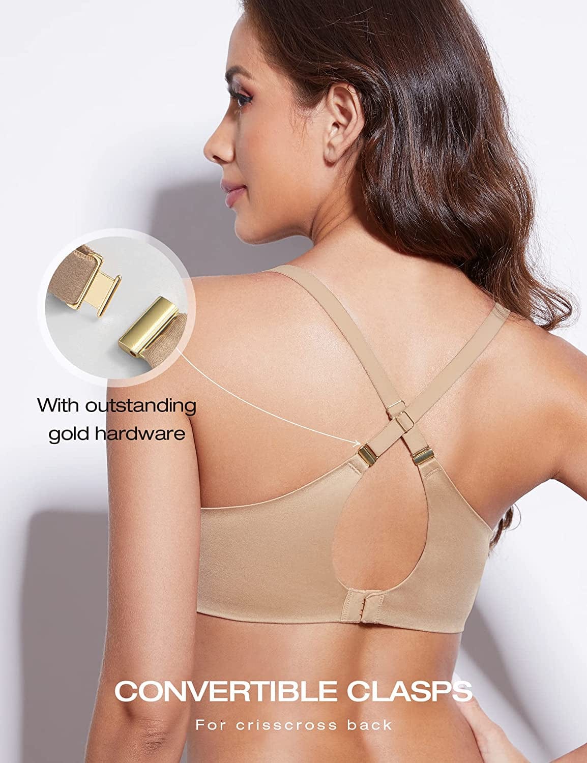 Deyllo Women’S Push up T Shirt Bra Seamless Padded Underwired Lift up Bra Add 2 Cups