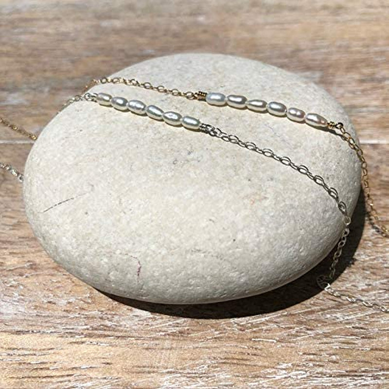 Mevecco Pearl Anklet Handmade 18K Gold Plated Dainty Boho Beach Cute Ankle Bracelet Adjustable Wafer Layered Turquoises Dangle Coins Foot Chain for Women Apparel & Accessories > Jewelry > Anklets Mevecco