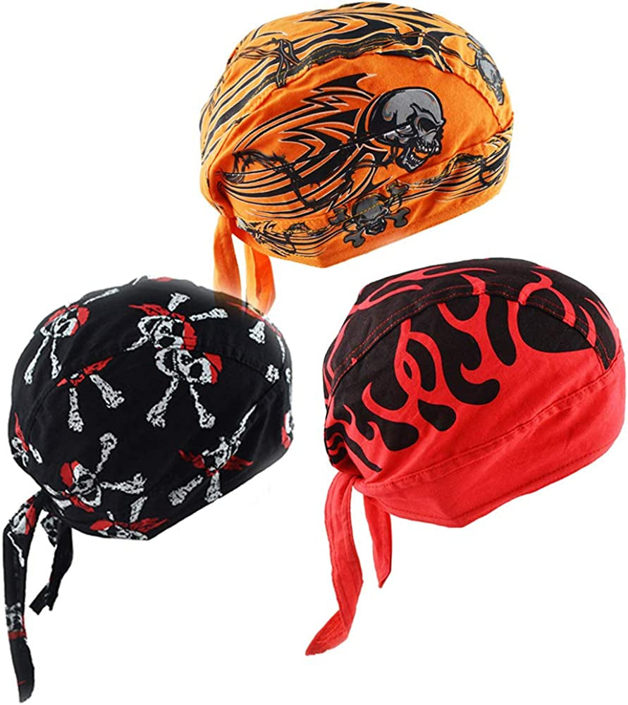 Cycling Doo RAG Skull Cap Hat Bandana Head Wrap Breathable Helmet Liner Apparel & Accessories > Clothing Accessories > Bandanas & Headties Yiwu Zhutong E-Commerce Co., Ltd Set3