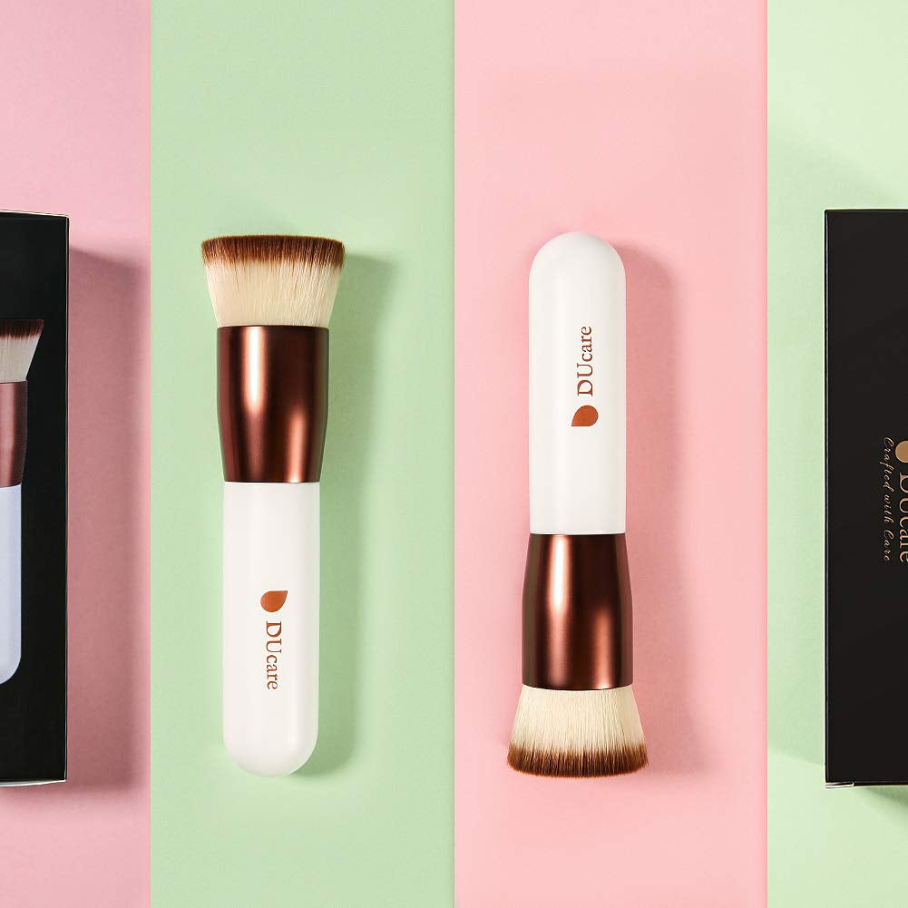Foundation Brush,Ducare Flat Top Kabuki Brush Synthetic Professional Makeup Brush Liquid Blending Mineral Powder Buffing Stippling Makeup Tools, Rose Golden/White Health & Beauty > Personal Care > Cosmetics > Cosmetic Tools > Makeup Tools Doremi Beauty