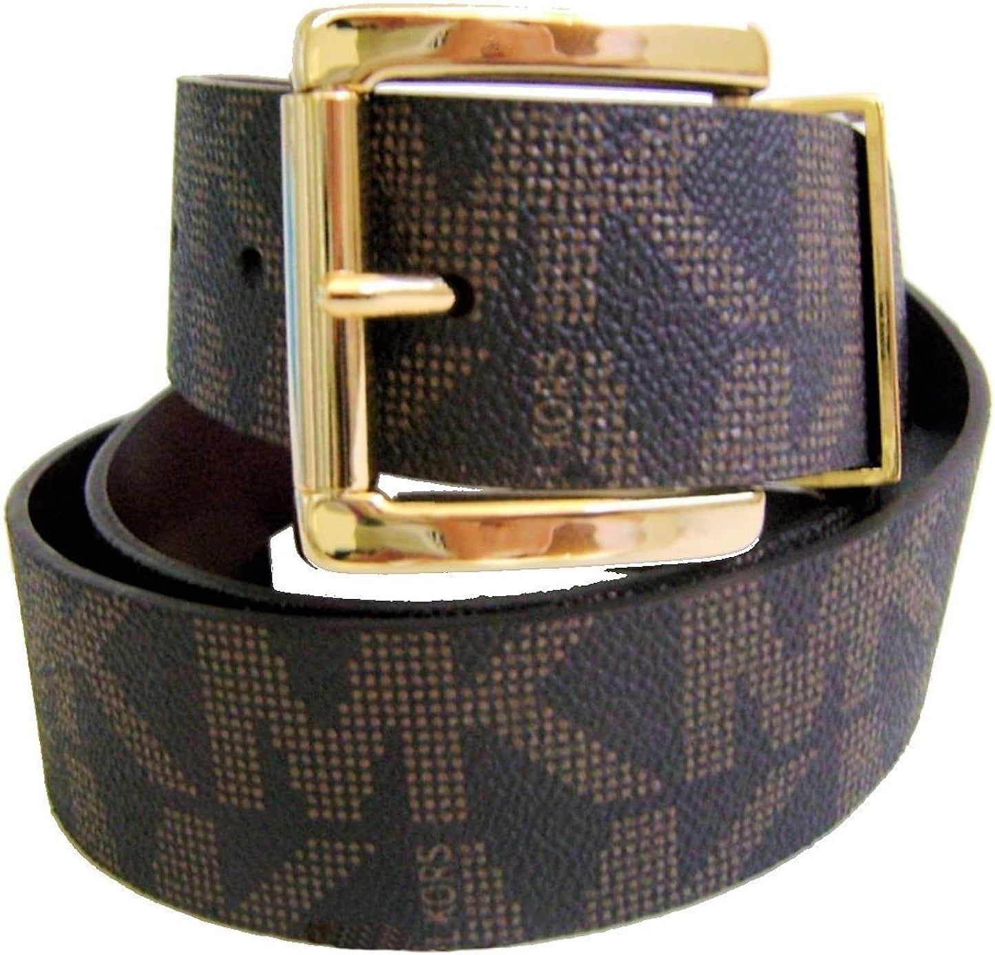 Michael Kors 553143 Women'S Gold Tone Buckle Brown Leather Belt Mk Logo Size X-Large Apparel & Accessories > Clothing Accessories > Belts Michael Kors