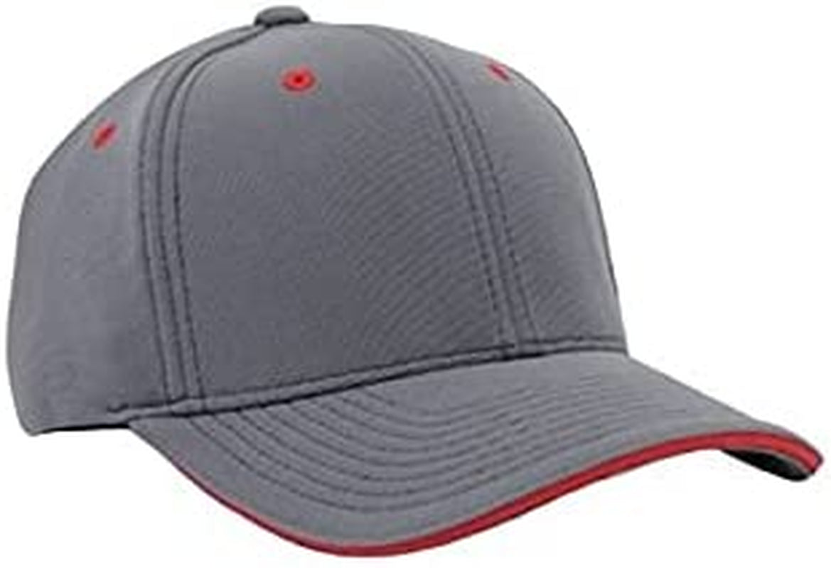 Universal M2 Contrast Flexfit® Cap Apparel & Accessories > Clothing Accessories > Headwear Pacific Headwear Graphite/Red X-Small