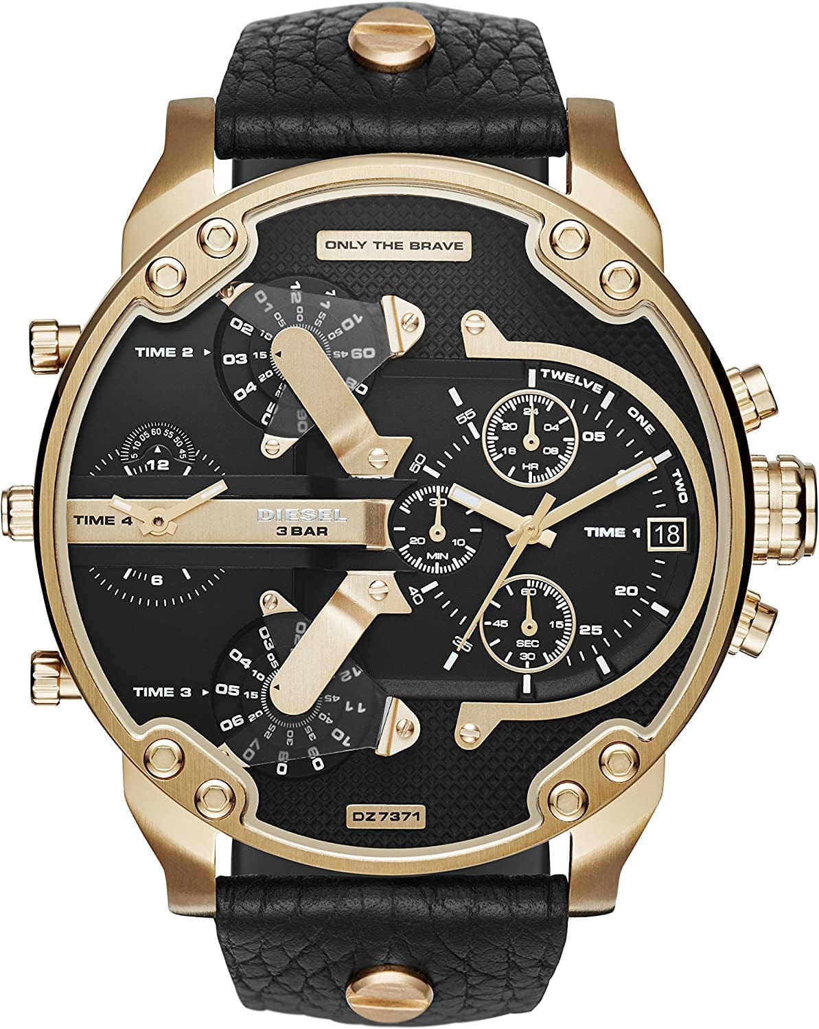 Diesel Men'S Mr. Daddy 2.0 Stainless Steel Chronograph Quartz Watch Black/ Gold