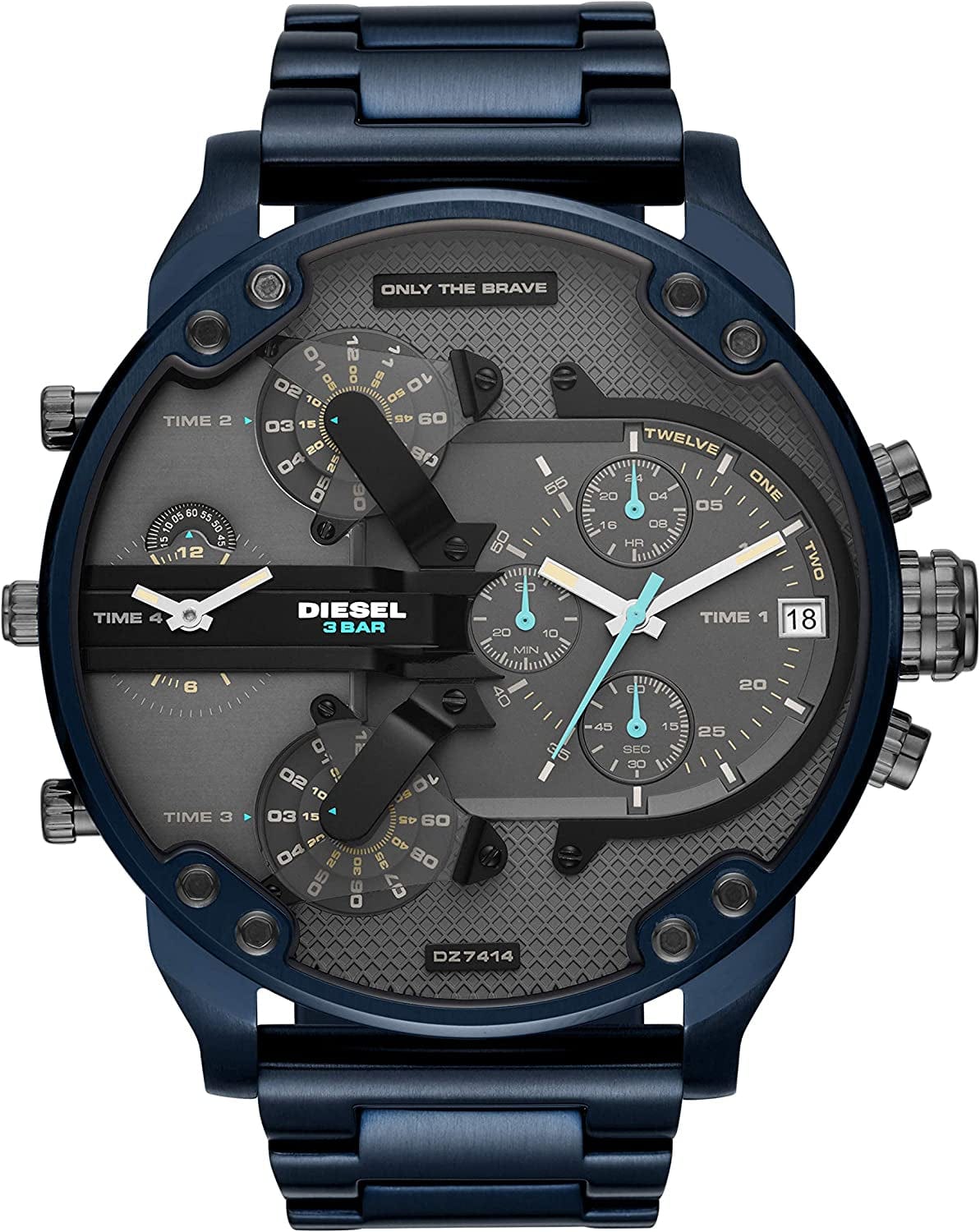 Diesel Men'S Mr. Daddy 2.0 Stainless Steel Chronograph Quartz Watch Blue