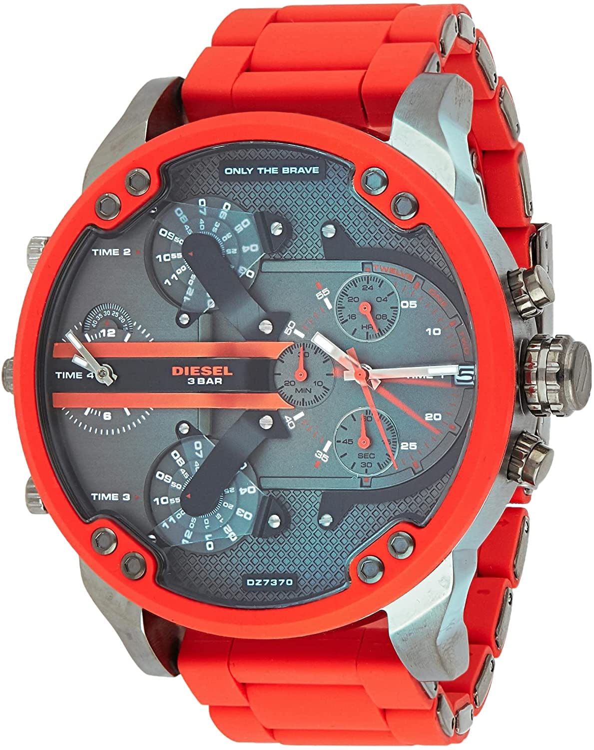 Diesel Men'S Mr. Daddy 2.0 Stainless Steel Chronograph Quartz Watch Red