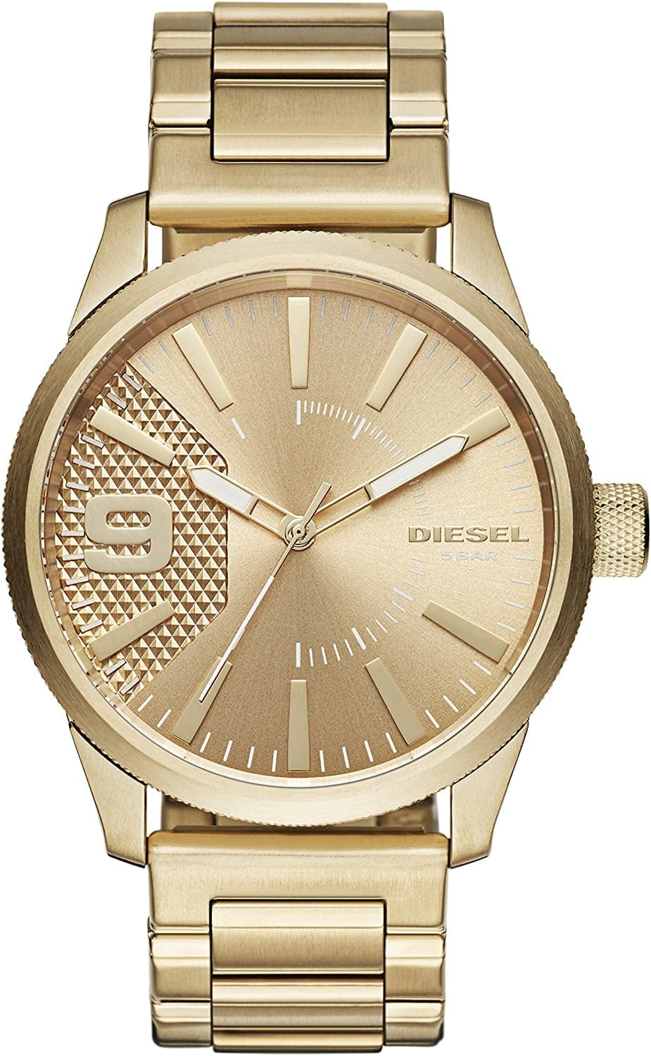 Diesel Men'S Rasp Stainless Steel Quartz Watch Gold