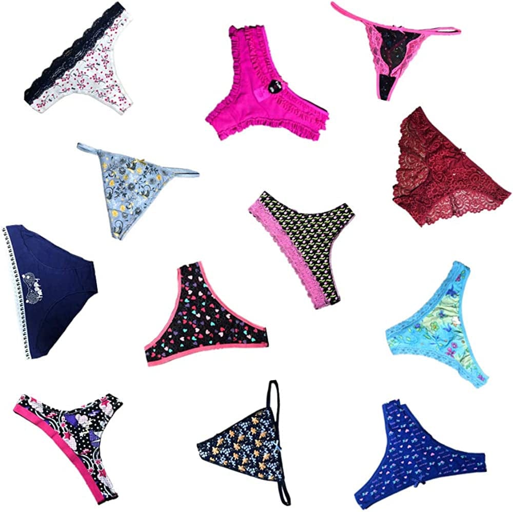 Dircho Women Underwear Variety of Panties Pack Lacy Thongs G-Strings Cotton Briefs Hipsters Bikinis Undies