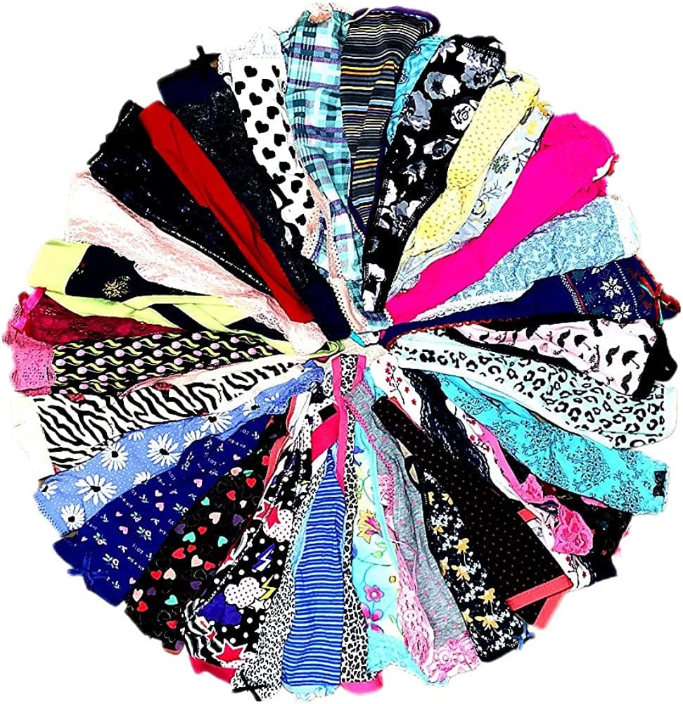 Dircho Women Underwear Variety of Panties Pack Lacy Thongs G-Strings Cotton Briefs Hipsters Bikinis Undies 20 Pcs / Small