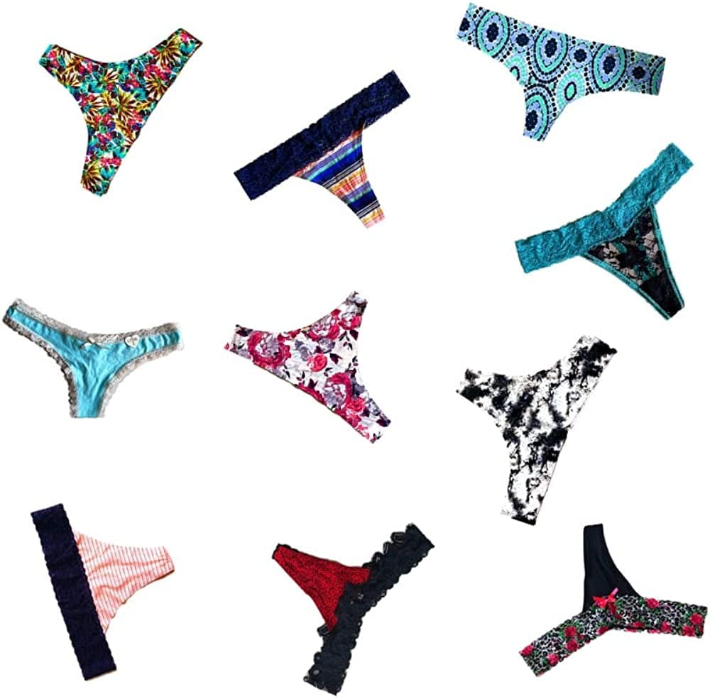 Dircho Women Underwear Variety of Panties Thong G-String T-Back Tanga Pack of 10&20