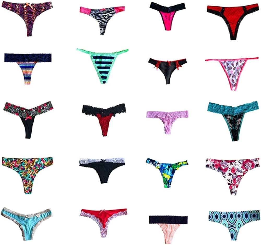 Dircho Women Underwear Variety of Panties Thong G-String T-Back Tanga Pack of 10&20