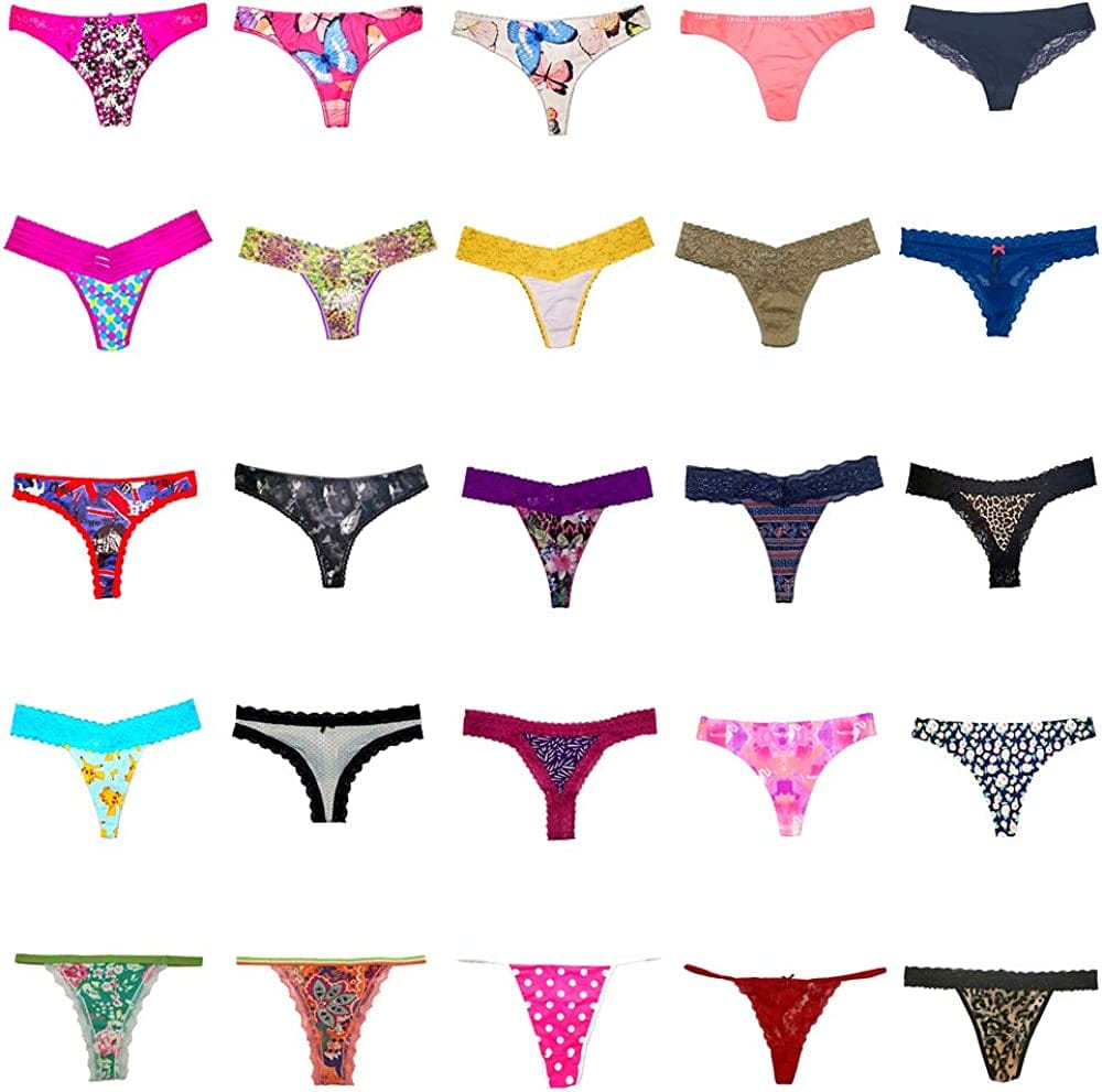 Dircho Women Underwear Variety of Panties Thong G-String T-Back Tanga Pack of 10&20