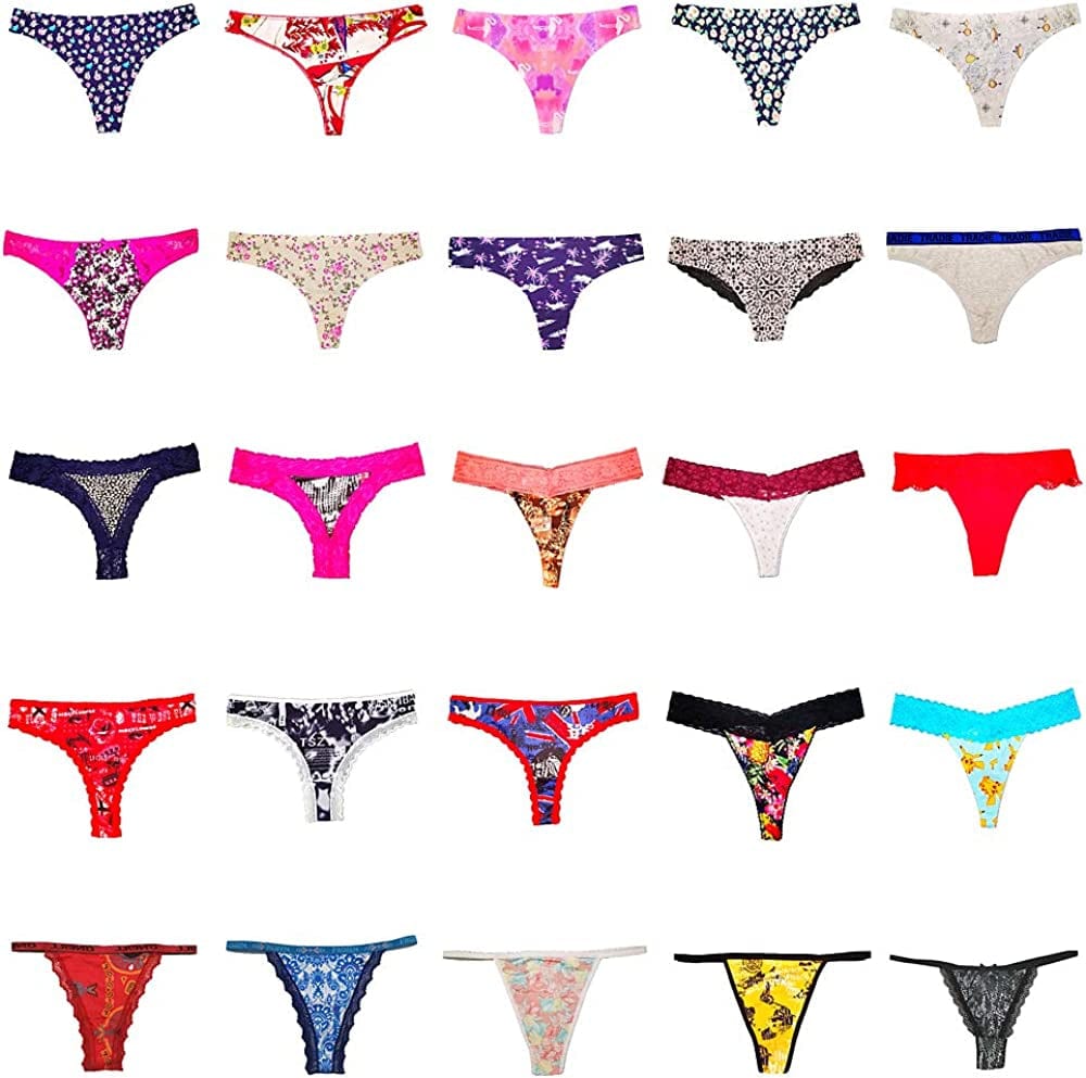 Dircho Women Underwear Variety of Panties Thong G-String T-Back Tanga Pack of 10&20