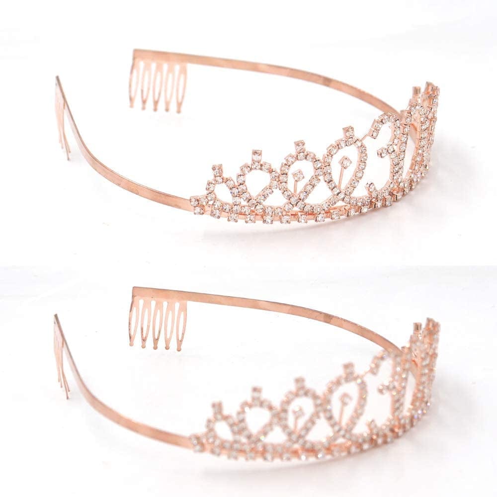 "Dirty Thirty" Sash & Rhinestone Tiara Set - 30Th Birthday Gifts Birthday Sash for Women Birthday Party Supplies (Black Glitter/Rose Gold) Apparel & Accessories > Clothing Accessories > Sashes ADBetty