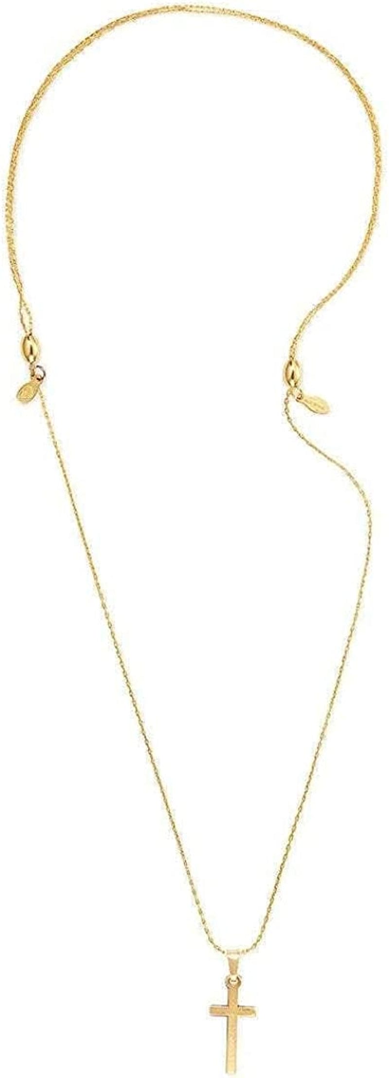 Divine Guides Women'S Cross Jewelry Set, Matching Necklace and Bangle, Rafaelian Finish