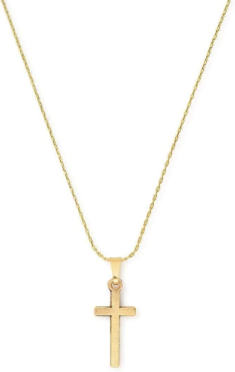 Divine Guides Women'S Cross Jewelry Set, Matching Necklace and Bangle, Rafaelian Finish Rafaelian Silver Finish / Necklace